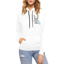 Load image into Gallery viewer, Dog Mama Back Paw Pic/Name/Paw Front Chest/back All Over Print Hoodie for Women (USA Size) (Model H13)