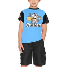 Load image into Gallery viewer, Crushers Blue with Black Sleeve Big Boys' All Over Print Crew Neck T-Shirt (Model T40-2)