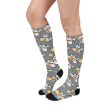Load image into Gallery viewer, Socks Grey Over-The-Calf Socks