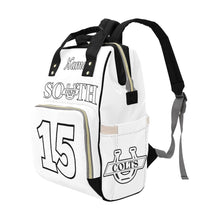 Load image into Gallery viewer, South BP White Multi-Function Diaper Backpack/Diaper Bag (Model 1688)