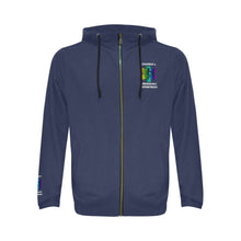 Load image into Gallery viewer, 94/6 poly/spandex ER Rainbow Block Zip-up Hoodie Men and Women Sizes