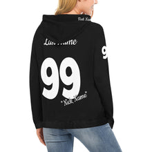 Load image into Gallery viewer, Wow Force Mama Hoodie LastName/FirstName/NickName/Nuimber Black/White All Over Print Hoodie for Women (USA Size) (Model H13)