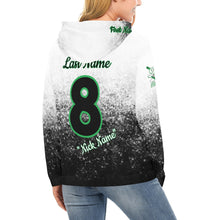 Load image into Gallery viewer, Aces Baseball Hoodie, Black Name/Last/Nick/Baseball Number 5 All Over Print Hoodie for Women (USA Size) (Model H13)