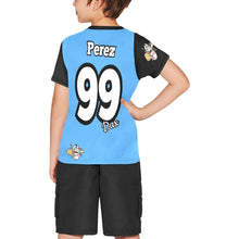 Load image into Gallery viewer, Crushers Blue with Black Sleeve Big Boys' All Over Print Crew Neck T-Shirt (Model T40-2)