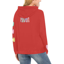 Load image into Gallery viewer, Mama Red All Over Print Hoodie for Women (USA Size) (Model H13)