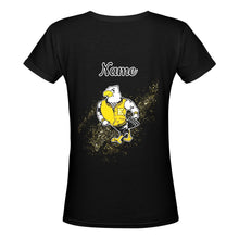 Load image into Gallery viewer, EE A Vneck Women's Deep V-neck T-shirt (Model T19)