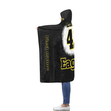 Load image into Gallery viewer, East Football Flannel Hooded Blanket 56''x80''