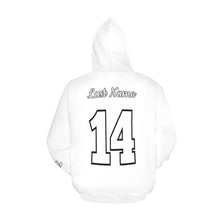 Load image into Gallery viewer, South U White Name/Number All Over Print Hoodie for Women (USA Size) (Model H13)