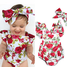 Load image into Gallery viewer, Baby Romper with Headband
