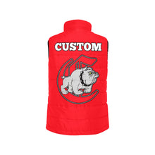 Load image into Gallery viewer, Checker Red/White B RED Women's Padded Vest Jacket (Model H44)

