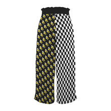 Load image into Gallery viewer, School Spirit Pants Checker Mascot Eagles Elastic Waist Tether Pockets Wide Leg Pants
