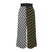 Load image into Gallery viewer, School Spirit Pants Checker Mascot Hornet Elastic Waist Tether Pockets Wide Leg Pants
