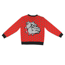 Load image into Gallery viewer, Ribbed Cardigan Leopard NUMBER FOOTBALL Bulldog Big Back Women's Ribbed Cardigan (Model H73)
