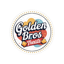 Load image into Gallery viewer, Golden Bros Treats Kiss-Cut Stickers | Fun Snack Branding Decor, Laptop Stickers, Party Favors, Gift Wrap, Creative Add-Ons
