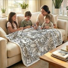 Load image into Gallery viewer, Wedding Coloring Doodle Blanket 100×150cm (24-Color Markers)
