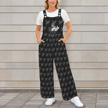 Load image into Gallery viewer, SH Overall Sleeveless Straps Pocket Wide Leg Jumpsuit
