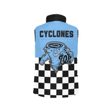 Load image into Gallery viewer, Checker Half Light Blue Women's Padded Vest Jacket (Model H44)
