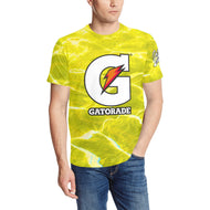 G Yellow Men's All Over Print T-Shirt (Random Design Neck) (Model T63)