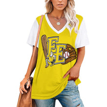 Load image into Gallery viewer, Women Short-Sleeve V-Neck T-Shirt
