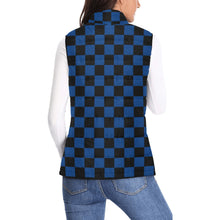 Load image into Gallery viewer, Checker Navy Women's Padded Vest Jacket (Model H44)
