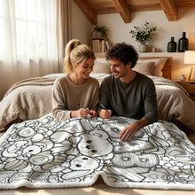 Load image into Gallery viewer, Baby Nursery Coloring Doodle Blanket 100×150cm (24-Color Markers)
