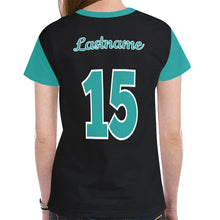 Load image into Gallery viewer, LW 3 Lastname/Number New All Over Print T-shirt for Women (Model T45)
