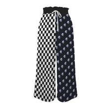 Load image into Gallery viewer, School Spirit Pants Checker Mascot Wildcats Elastic Waist Tether Pockets Wide Leg Pants
