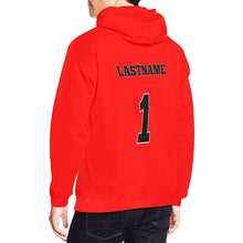 Load image into Gallery viewer, Steel City men red All Over Print Hoodie for Men (USA Size) (Model H13)
