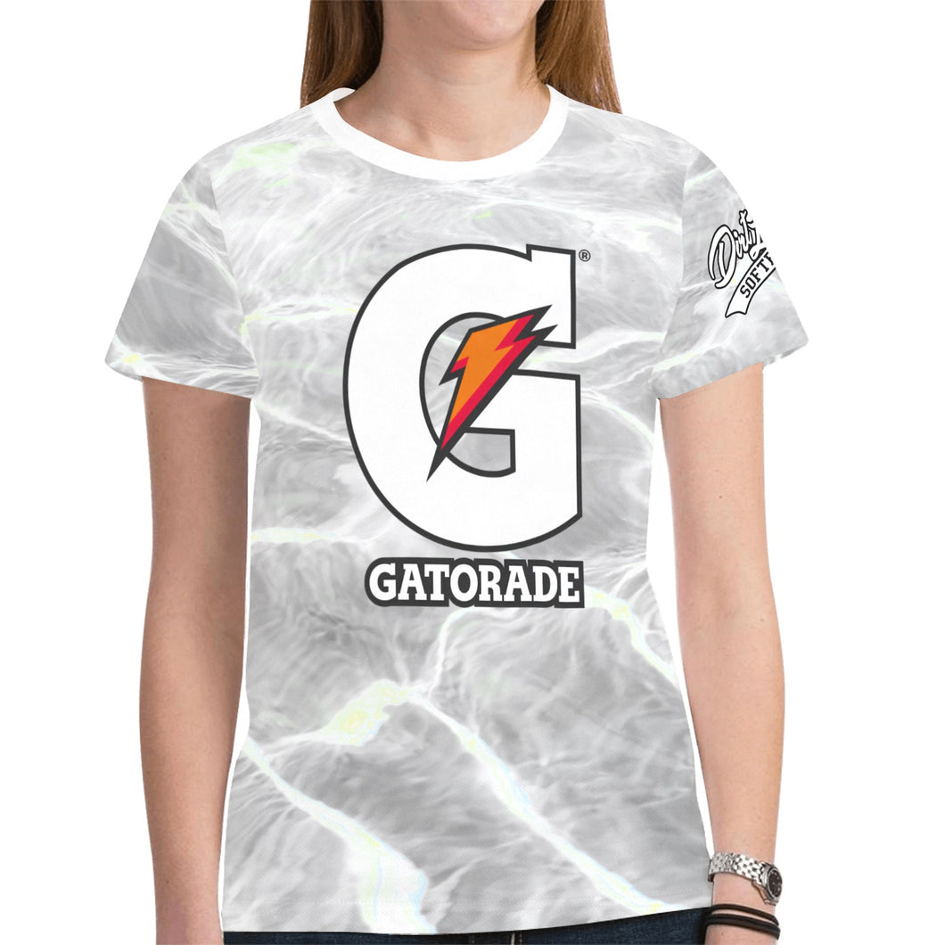 White 7 Med New All Over Print T-shirt for Women (Model T45)