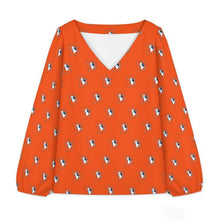Load image into Gallery viewer, Design Women's V‑Neck Lantern Long‑Sleeve Blouse
