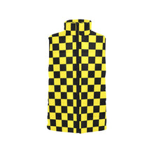 Load image into Gallery viewer, Checker Yellow Women's Padded Vest Jacket (Model H44)
