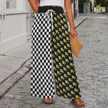 Load image into Gallery viewer, School Spirit Pants Checker Mascot Eagles Elastic Waist Tether Pockets Wide Leg Pants
