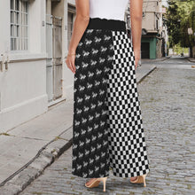 Load image into Gallery viewer, School Spirit Pants Checker Mascot Colts Elastic Waist Tether Pockets Wide Leg Pants
