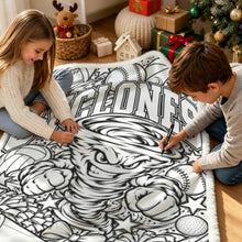 Load image into Gallery viewer, Cyclones Coloring Doodle Blanket 100×150cm (24-Color Markers)
