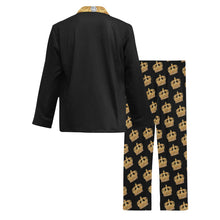 Load image into Gallery viewer, Crown Men's V-Neck Long Pajama Set

