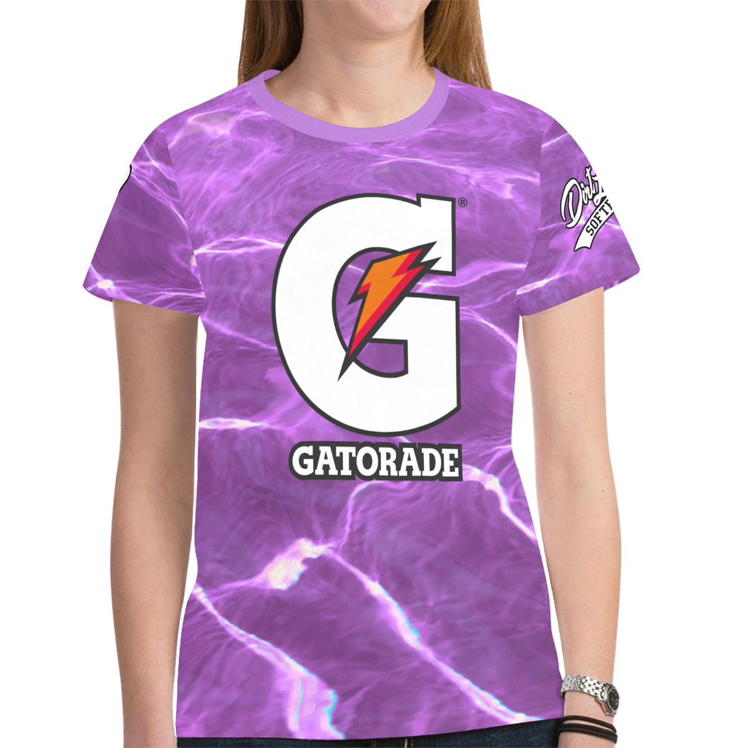 Purple 2 New All Over Print T-shirt for Women (Model T45)