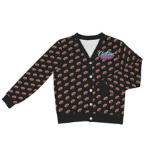 Load image into Gallery viewer, Ribbed Cardigan Leopard NUMBER FOOTBALL Custom Big Back Women's Ribbed Cardigan (Model H73)
