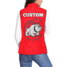 Load image into Gallery viewer, Checker Red/White B RED Women's Padded Vest Jacket (Model H44)
