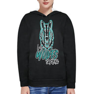 LW 9 Women's Fleece Hoodie w/ White Lining Hood (Model H55)