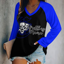 Load image into Gallery viewer, Wildcat Senior Wrestling Mama- The Last Take Down Season- Long sleeve loose tee
