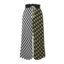 Load image into Gallery viewer, School Spirit Pants Checker Mascot Eagles Elastic Waist Tether Pockets Wide Leg Pants
