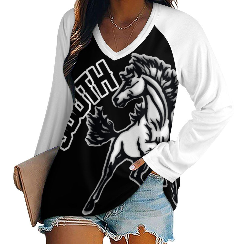 Women Long Sleeve Loose Tee