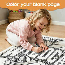 Load image into Gallery viewer, Wildcats Spirit Coloring Doodle Blanket 100×150cm (24-Color Markers)

