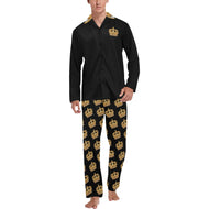 Crown Men's V-Neck Long Pajama Set