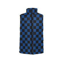 Load image into Gallery viewer, Checker Navy Women's Padded Vest Jacket (Model H44)
