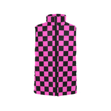 Load image into Gallery viewer, Checker Pink Women's Padded Vest Jacket (Model H44)
