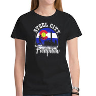 Steel City redLastname/Number New All Over Print T-shirt for Women (Model T45)