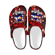 SC C red black Custom Print Foam Clogs for Adults