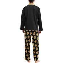 Load image into Gallery viewer, Crown Men's V-Neck Long Pajama Set
