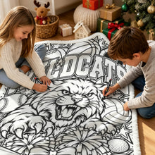 Load image into Gallery viewer, Wildcats Coloring Doodle Blanket 100×150cm (24-Color Markers)
